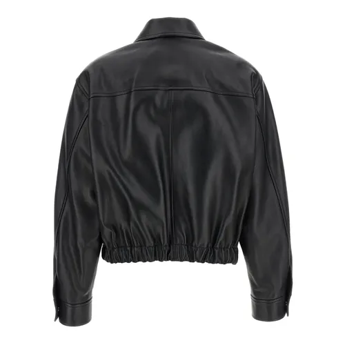 Leather Blouson - Versace - Modalova