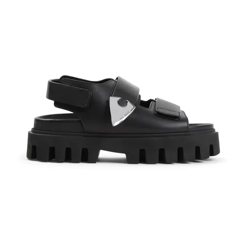 Schwarze Ledersandalen Eleganter Stil - Alexander McQueen - Modalova