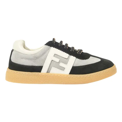 Leather FF Logo Trainers - Fendi - Modalova