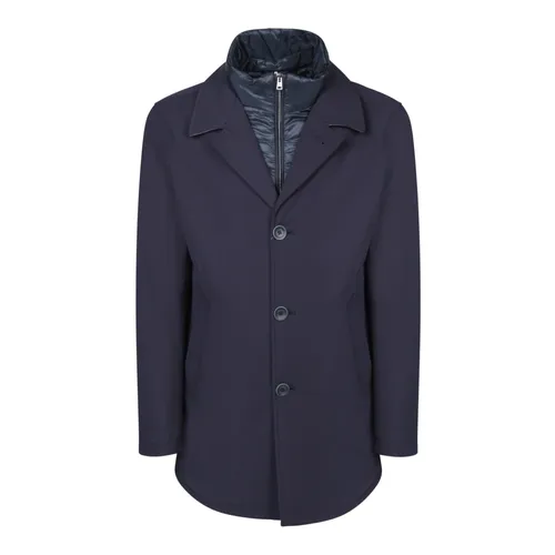 Double Layered High Neck Jacket - Herno - Modalova