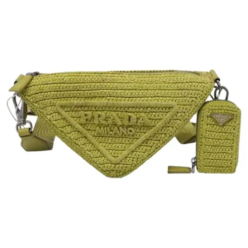 Bolso de hombro triangular de ganchillo Pre-owned - Prada Vintage - Modalova