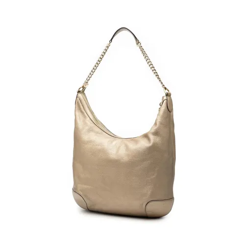 Pre-owned Chain Leather Shoulder Bag - Gucci Vintage - Modalova