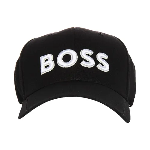 Black White Cotton Cap Stylish Model - Hugo - Modalova