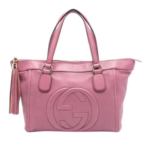 Pre-owned Leather Tote - Gucci Vintage - Modalova