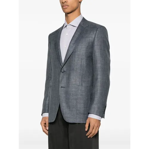 Luxury Wool Silk Linen Jacket - Canali - Modalova