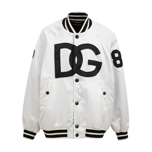 Varsity Bomber Jacket with DG Logo - Dolce & Gabbana - Modalova