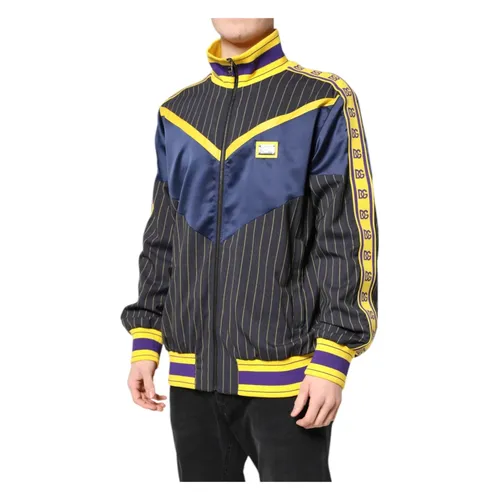 Black Striped Logo Bomber Jacket - Dolce & Gabbana - Modalova