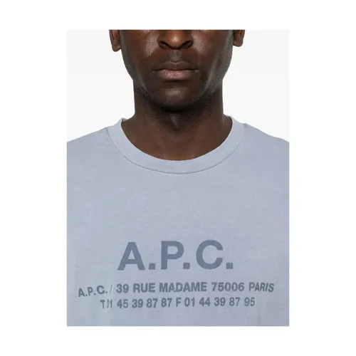 Logo Print Crew Neck T-Shirt - A.p.c. - Modalova