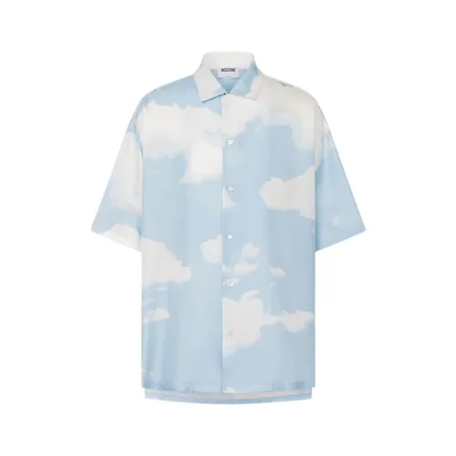 Silk Twill Shirt Archive Clouds - Moschino - Modalova