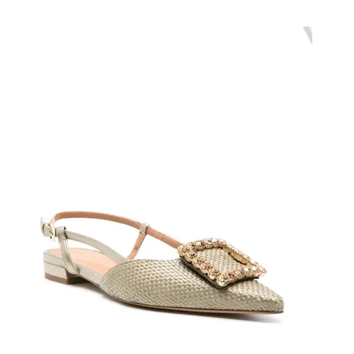Rafia Slingback with Crystal Accessory - Roberto Festa - Modalova
