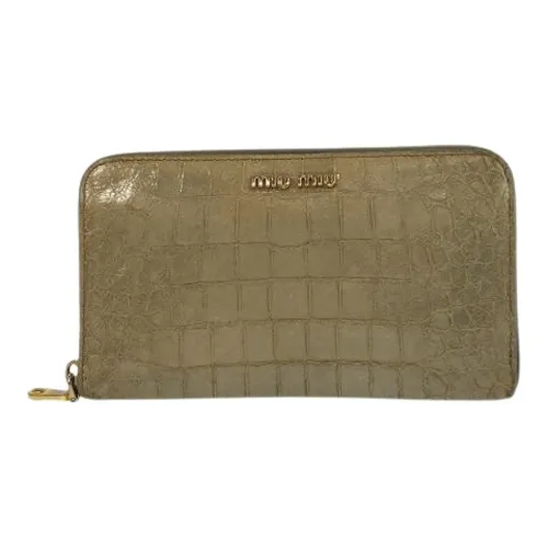 Pre-owned Leather Wallet - Miu Miu Pre-owned - Modalova