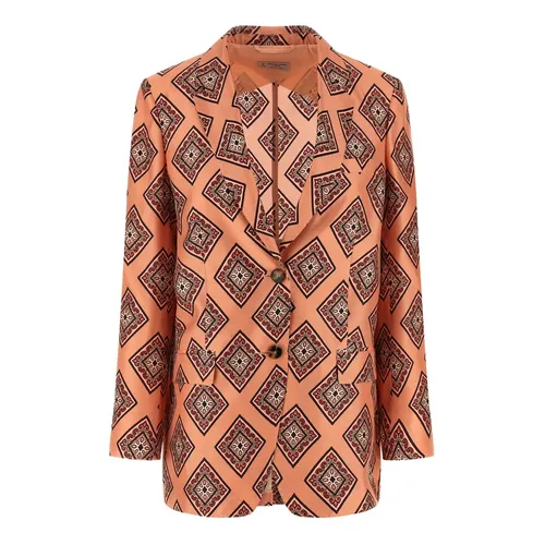 Single-breasted Silk Blazer - Alberto Biani - Modalova