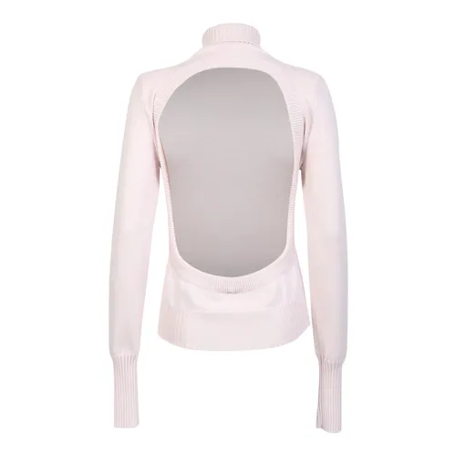 White Open Back Sweater - MM6 Maison Margiela - Modalova