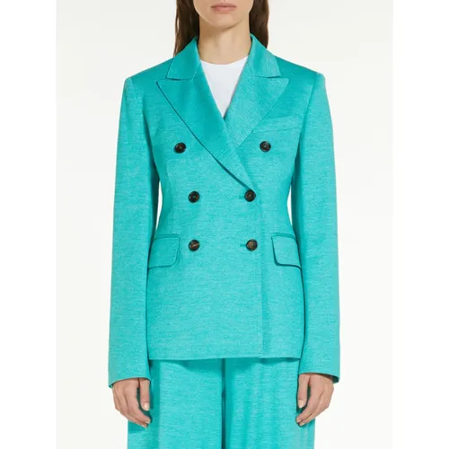 Cotton and Linen Knit Blazer - Max Mara - Modalova
