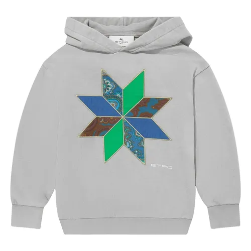 Patchwork Applique Hoodie in Grey - Etro - Modalova