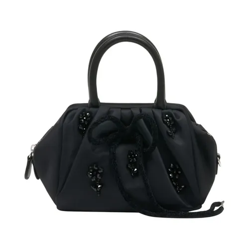 Embellished Mini Gathered Top Handle Bag - Simone Rocha - Modalova