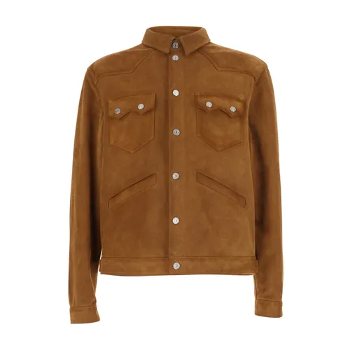 Classic Collar Suede Jacket - Dsquared2 - Modalova