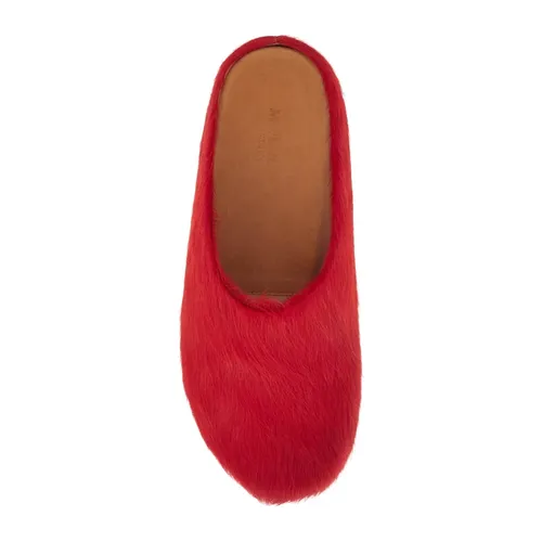 Fur-lined Long-haired Clog - Marni - Modalova