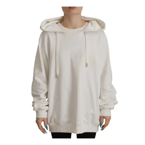White Embroidered Hoodie Pullover - Dolce & Gabbana - Modalova