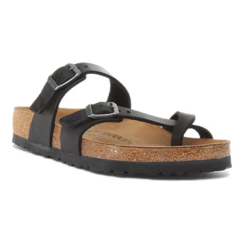 Black Oiled Leather Sandal | Comfortable Fit - Birkenstock - Modalova