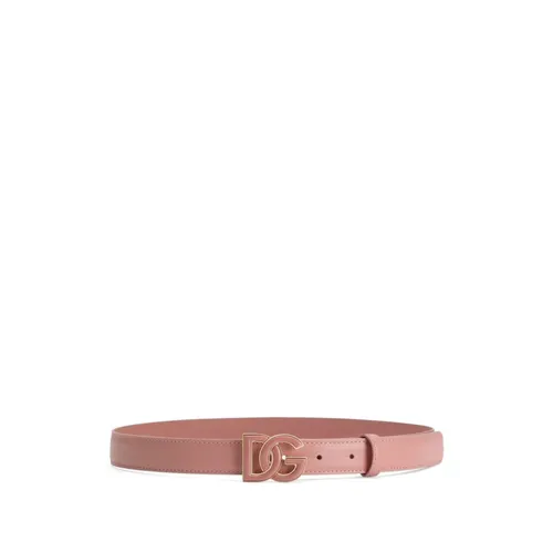 Logo Buckle Leather Belt - Dolce & Gabbana - Modalova