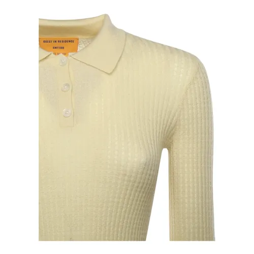 Long Sleeve Shrunken Polo - Guest In Residence - Modalova