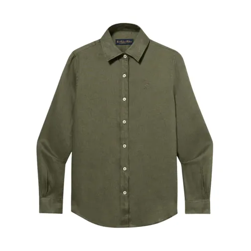 Camicia in lino con logo - Brooks Brothers - Modalova