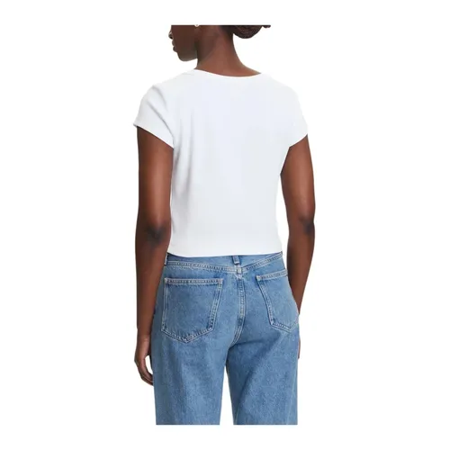 White Short Sleeve T-Shirt - Calvin Klein Jeans - Modalova