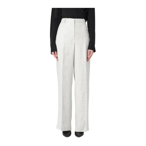Wide Leg Linen Trousers - Theory - Modalova