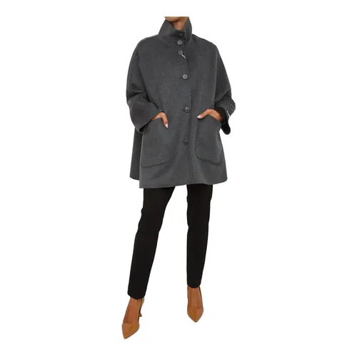 Gray Wool Blend Coat - Iblues - Modalova