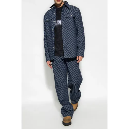 Denim Jacketwith monogram - Balmain - Modalova
