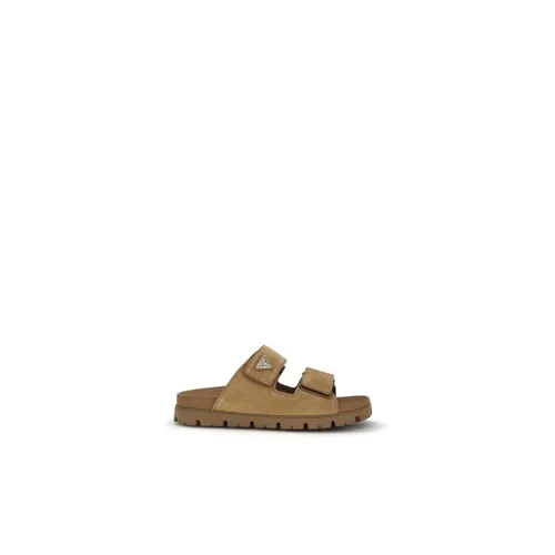 Leather Strap Sandals - Prada - Modalova