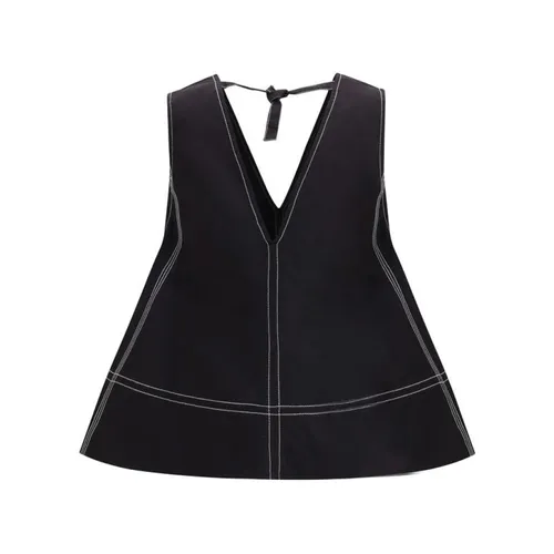 Cotton A-line Top - Ganni - Modalova
