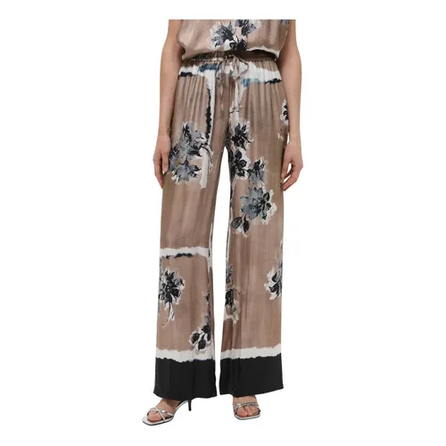 Silk Printed Trousers - Ermanno Scervino - Modalova