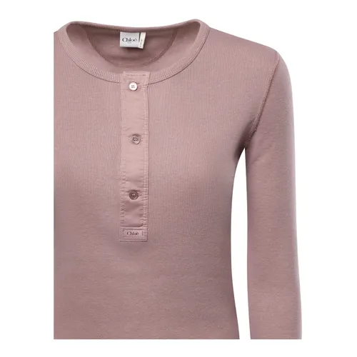Fitted Henley Shirt - Chloé - Modalova