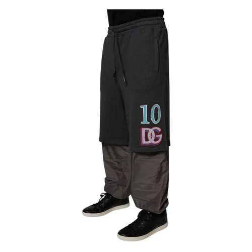Layered Straight Sweatpants - Dolce & Gabbana - Modalova