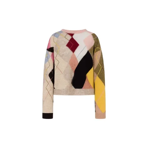 Inlaid Gauze Mohair Pullover - Moschino - Modalova