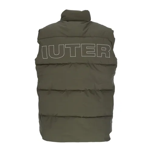 Army Sleeveless Down Jacket with Pockets - Iuter - Modalova