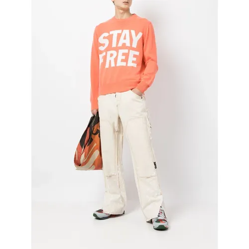 Merino wool slogan print sweatshirt - Honey Fucking Dijon - Modalova