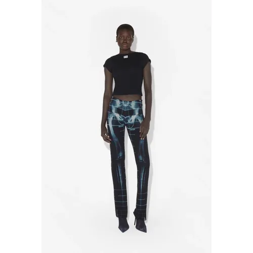 Squeletor Flared Print Trousers - Jean Paul Gaultier - Modalova
