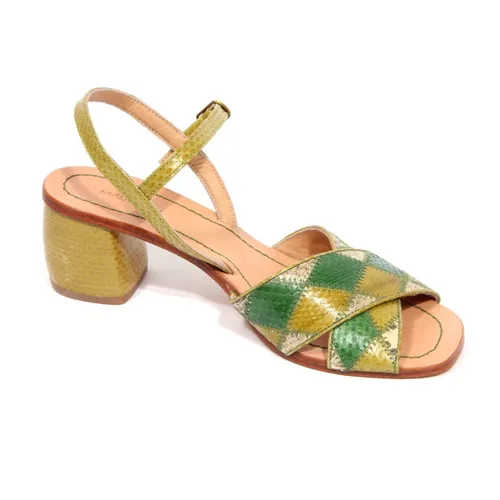 Patchwork Sandal with 6 cm Heel - Maliparmi - Modalova