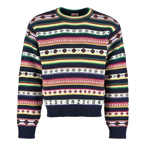 Ribbed Knit Wool Sweater - Kenzo - Modalova