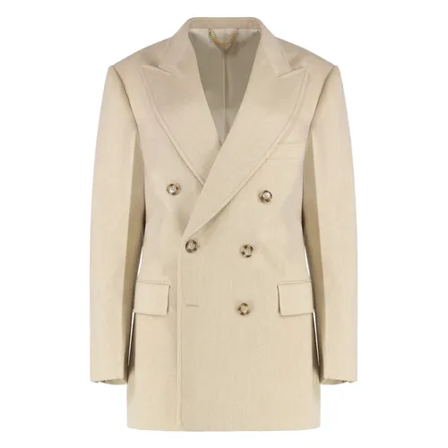 Double-breasted Knit Jacket - Victoria Beckham - Modalova