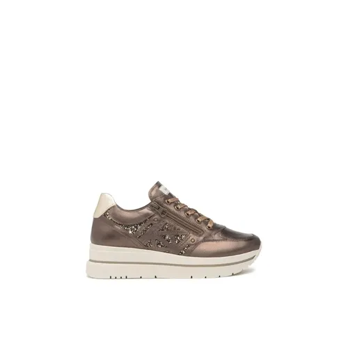 Sneakers in pelle con chiusura zip - Nerogiardini - Modalova