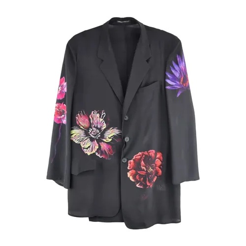 Floral Print Jacket Long Sleeves - Yohji Yamamoto - Modalova