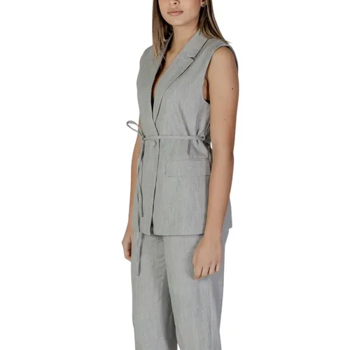 Gray Polyester Waistcoat Spring/Summer Collection - Vila - Modalova