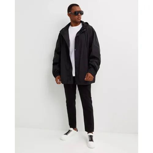 Black Windbreaker with Logo Stamp - Balenciaga - Modalova