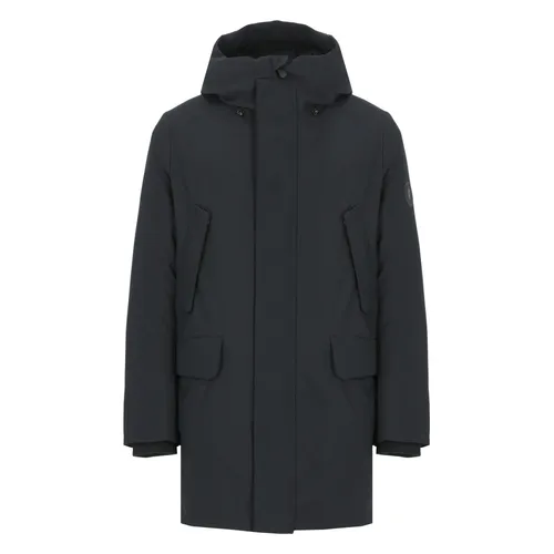Black Padded Hooded Coat with Pockets - Save The Duck - Modalova