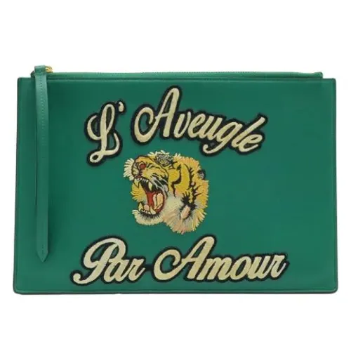 Pre-owned Leather Clutch - Gucci Vintage - Modalova