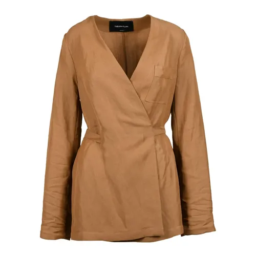Wrap Jacket with Tie Closure - Fabiana Filippi - Modalova
